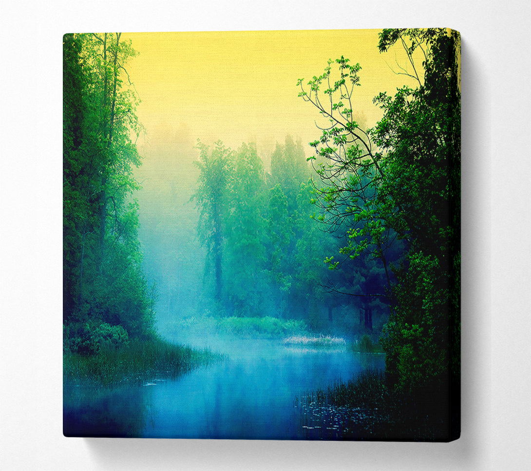  A Canvas Print of Lake In The Mist Canvas Art