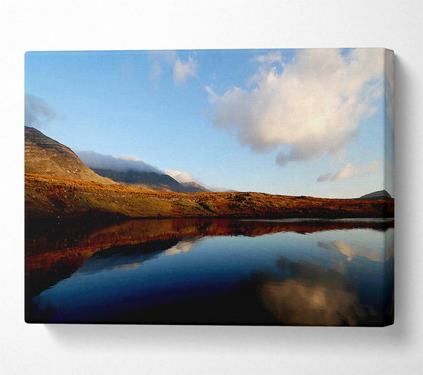  A Canvas Print of The Contours Of The Mountain Lake Canvas Print