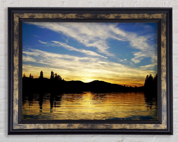 Sunrise Over The Mountain Framed Print