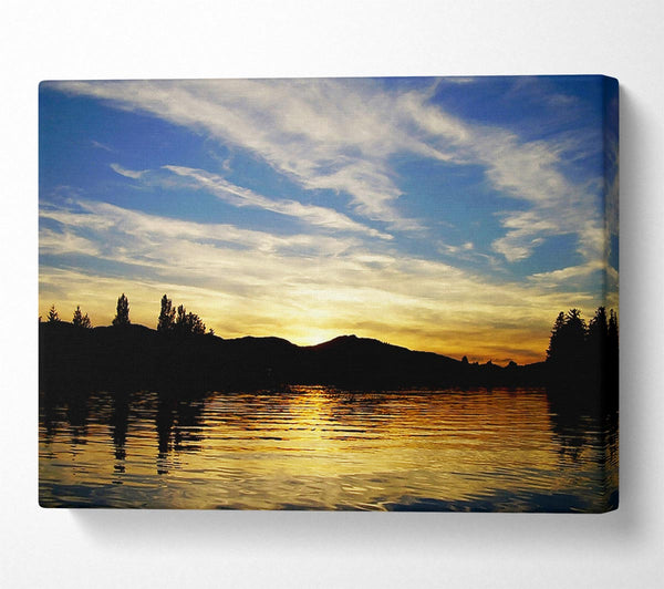  A Canvas Print of Sunrise Over The Mountain Canvas Print