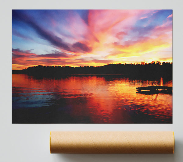 Red River Reflections Poster