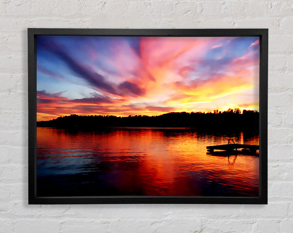 Red River Reflections Framed Print