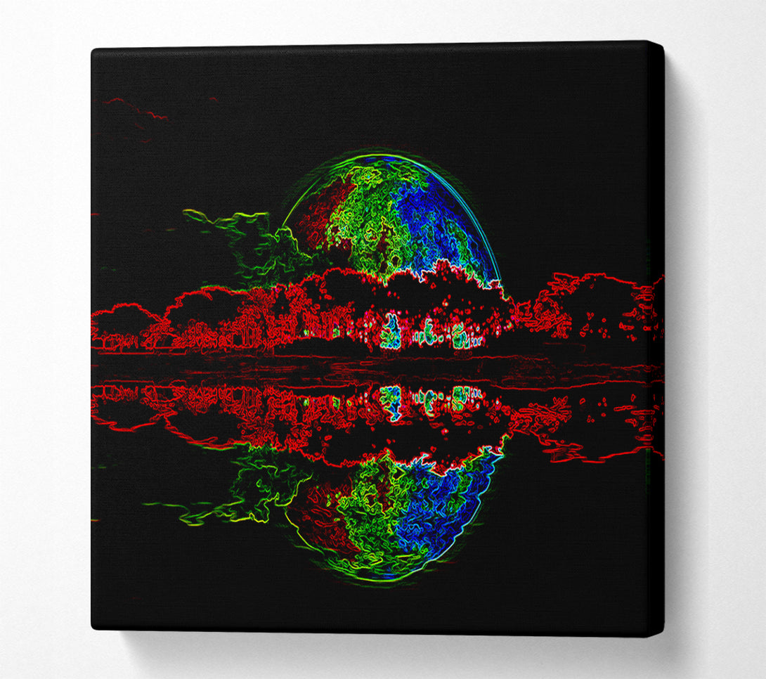  A Canvas Print of Moon Reflections Canvas Print
