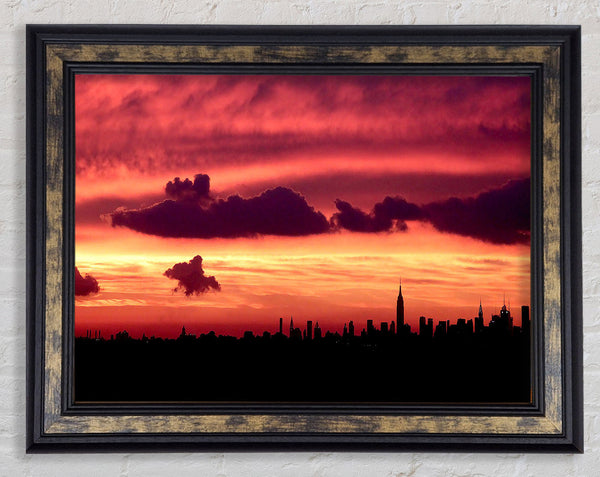 Manhattan Skyline Framed Print