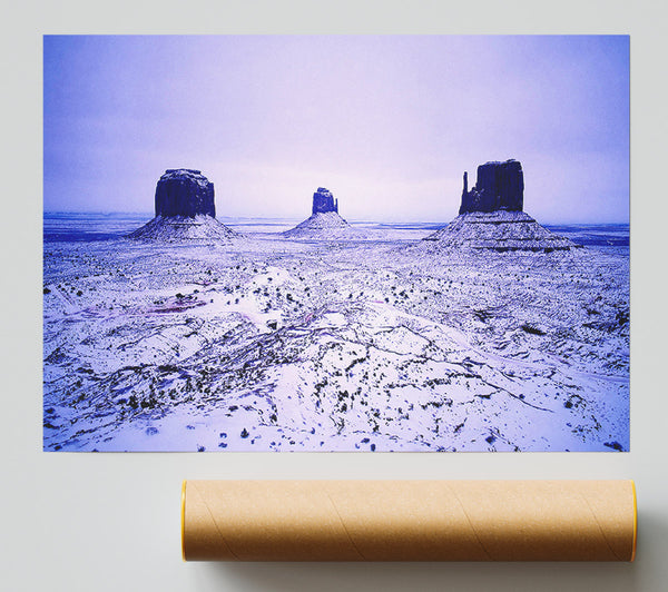 Winter Has Arrived At Monument Valley Giclee Print