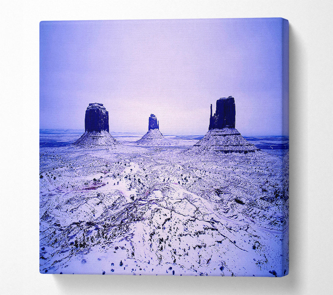  A Canvas Print of Winter Has Arrived At monument Valley Canvas Wall Art