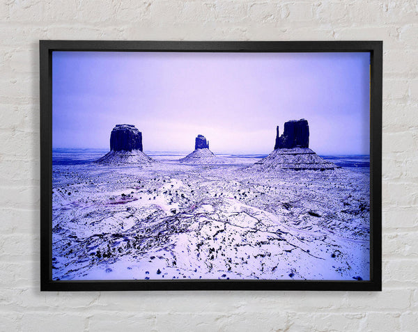 Winter Has Arrived At monument Valley Framed Print