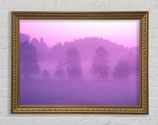 Lilac Forest Mist Framed Print