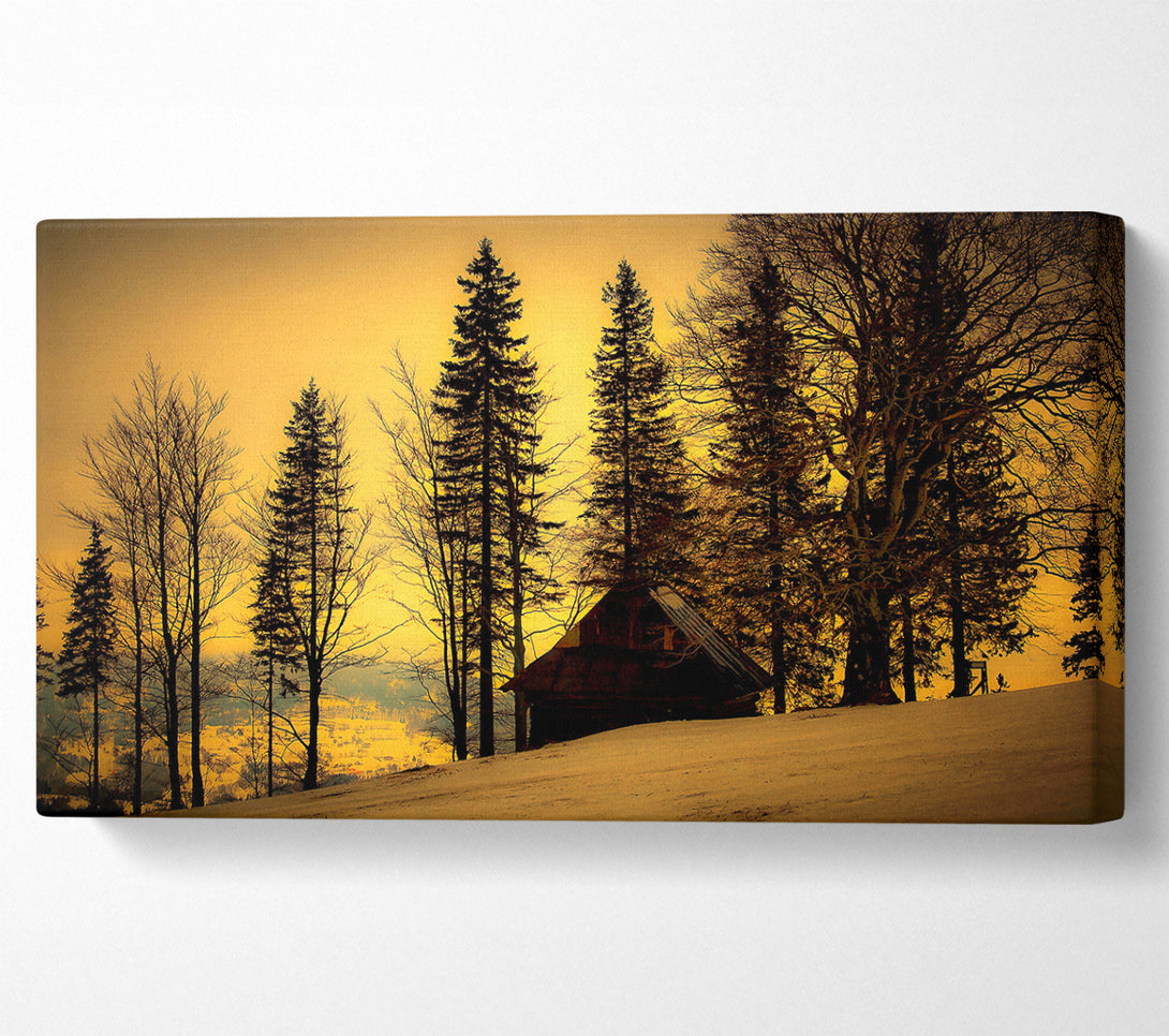  A Canvas Print of Beautiful Winter Twilight Canvas Wall Art