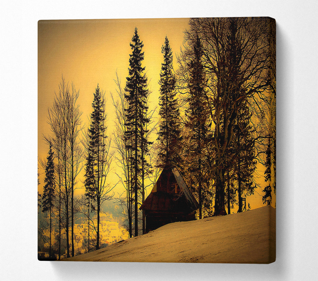  A Canvas Print of Beautiful Winter Twilight Canvas Wall Art