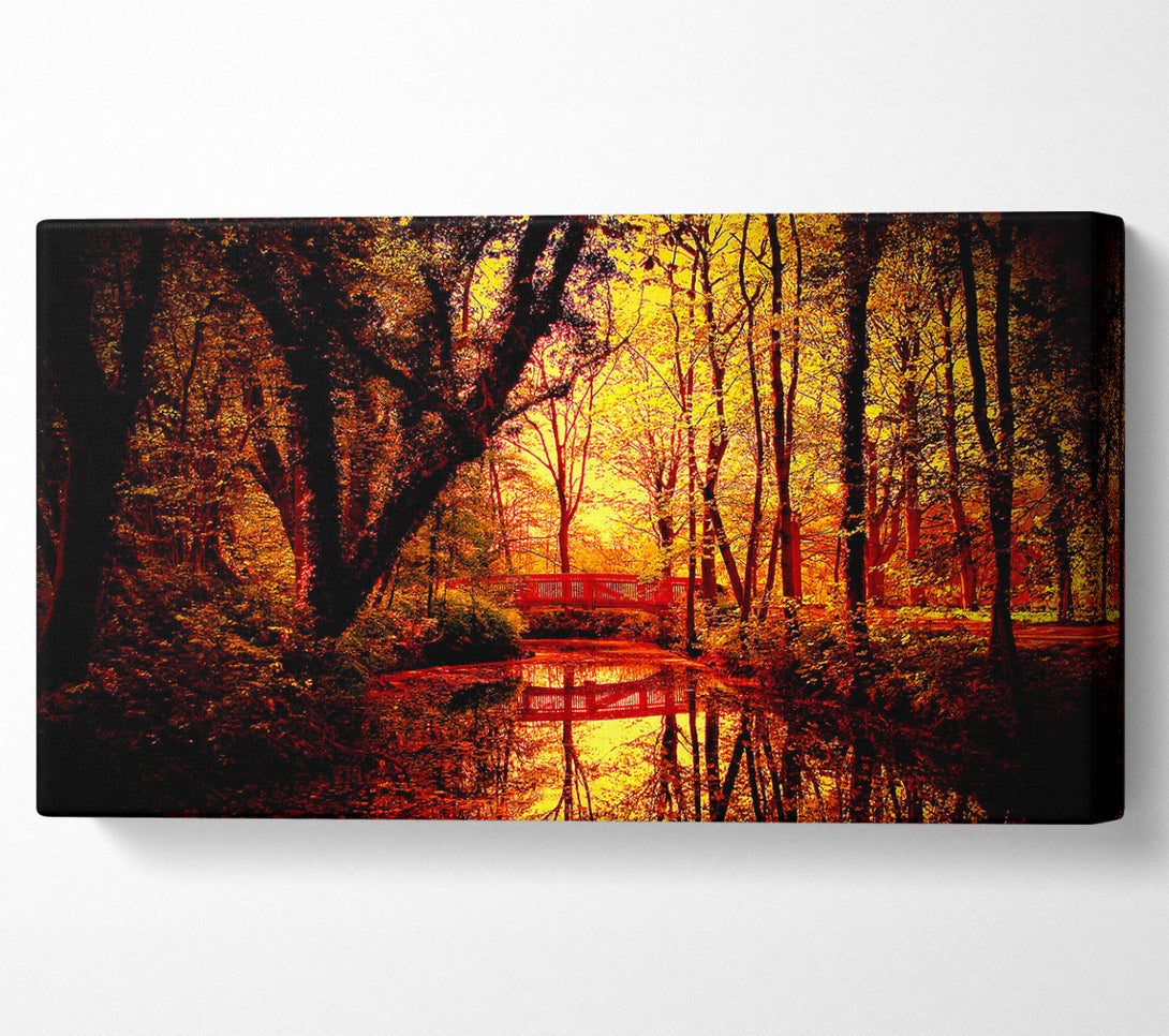  A Canvas Print of Park Bridge Autumn Canvas Print