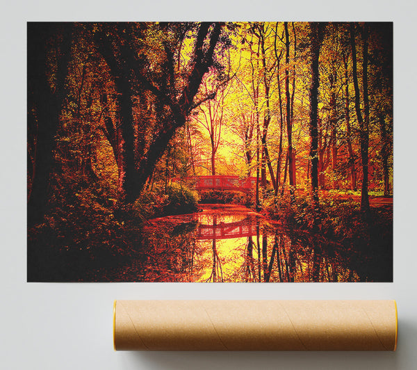 Park Bridge Autumn Giclee Print