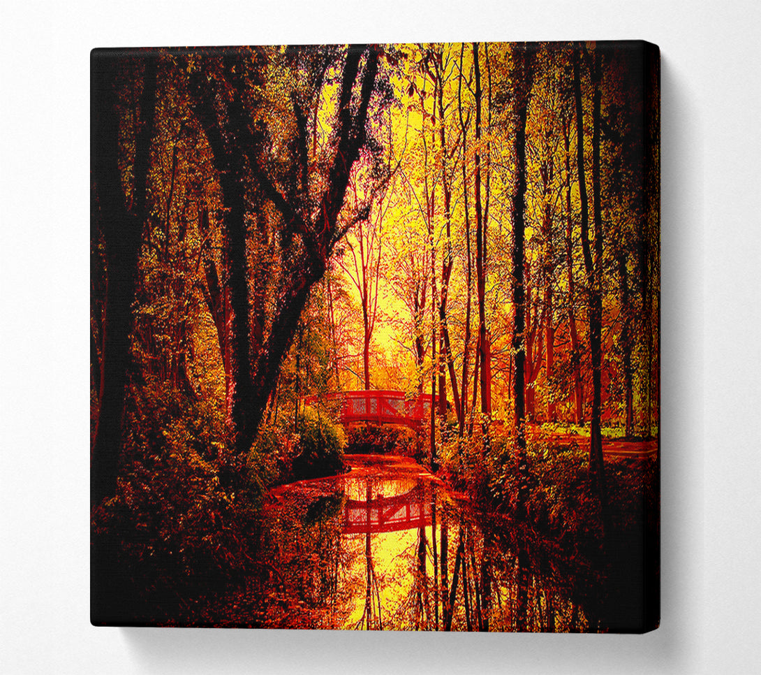  A Canvas Print of Park Bridge Autumn Canvas Print