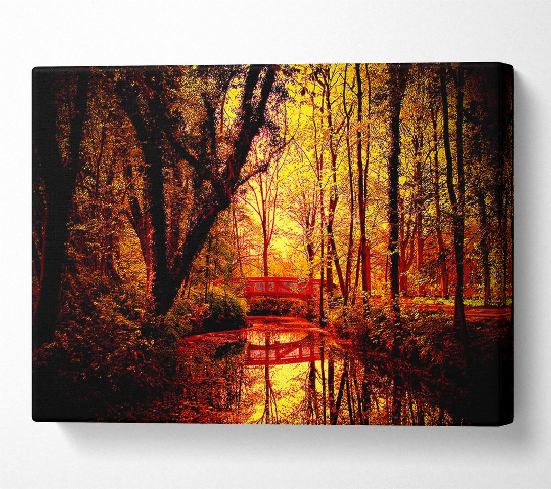 A Canvas Print of Park Bridge Autumn Canvas Print