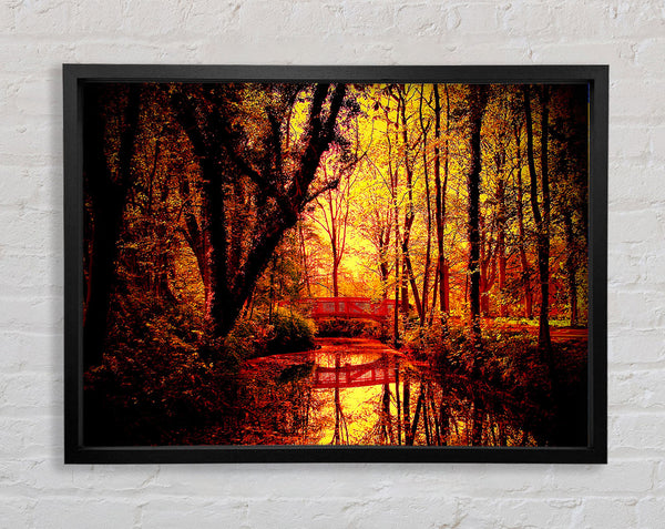 Park Bridge Autumn Framed Print