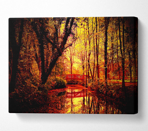  A Canvas Print of Park Bridge Autumn Canvas Print