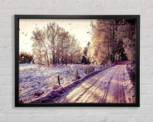 Pathway Winter Framed Print