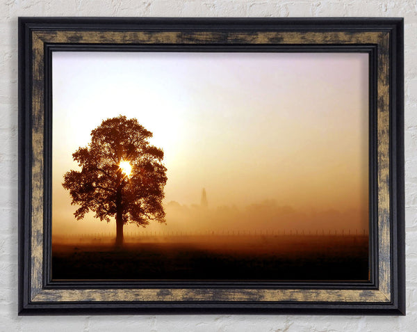 Airfield Sunrise Framed Print