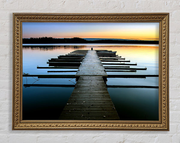 Boat Dock Framed Print