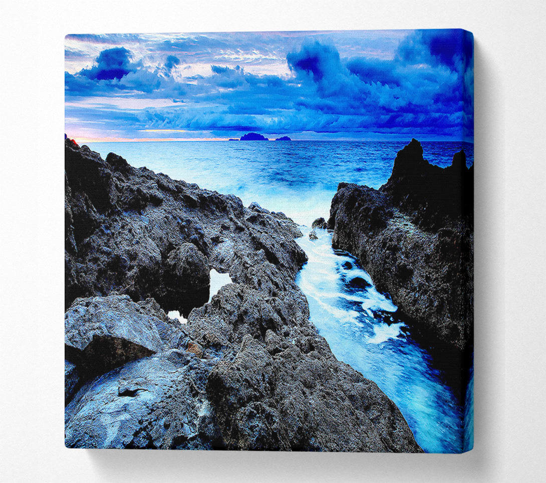  A Canvas Print of Rocky Shore Canvas Wall Art