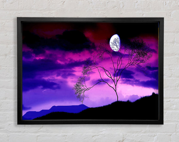 Purple Pink Skies Framed Print