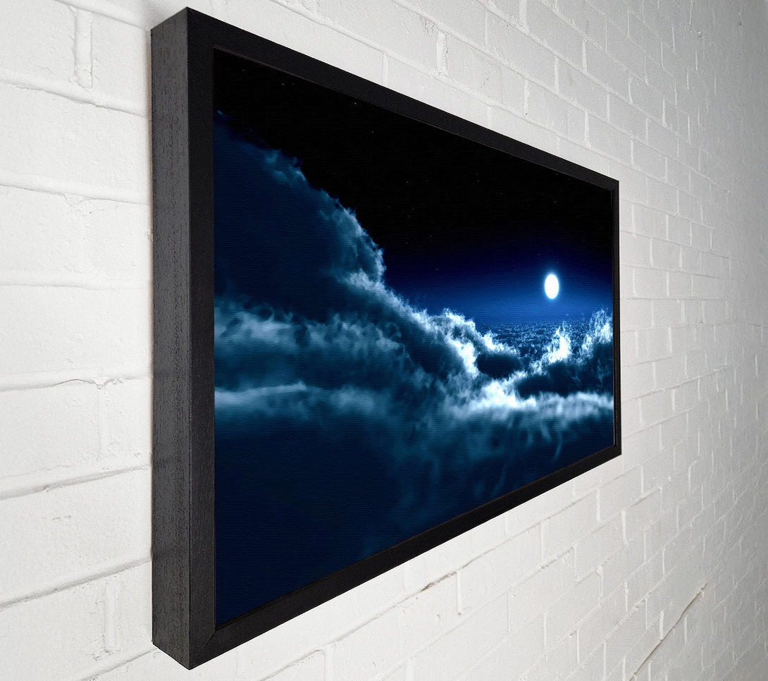  A Canvas Print of Moon Over Clouds Canvas Wall Art