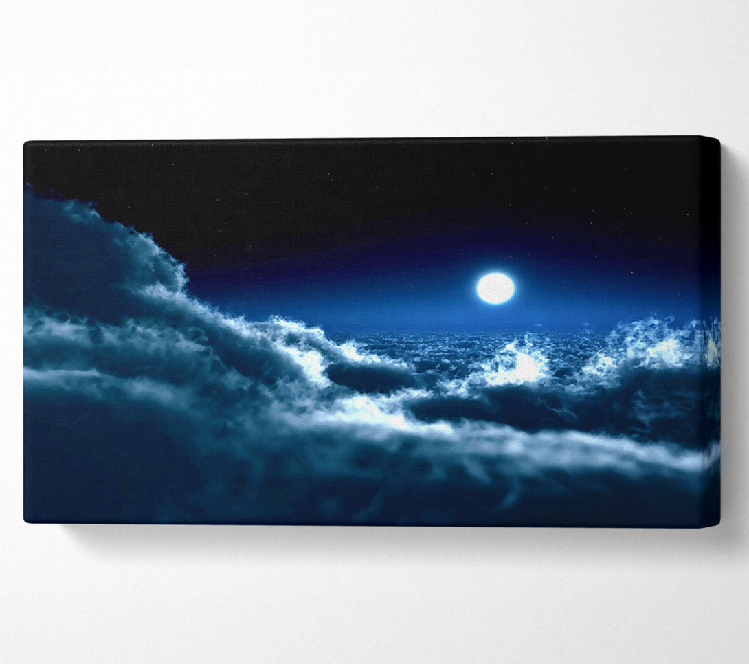  A Canvas Print of Moon Over Clouds Canvas Wall Art