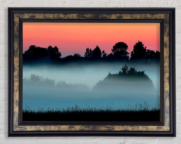 English Countryside Mist Framed Print