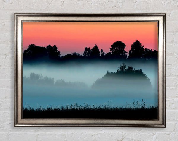 English Countryside Mist Framed Print