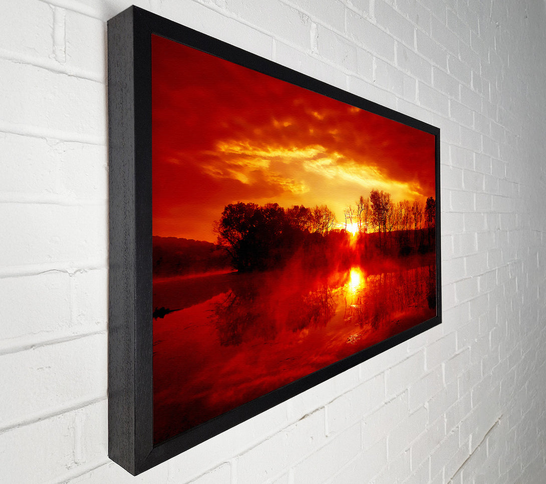  A Canvas Print of Stunning Lake Sunrise Reflections Canvas Art