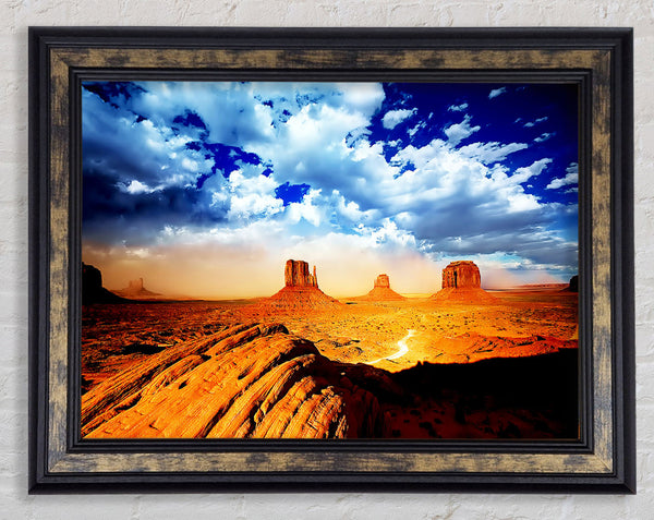 Monument Valley Skies Framed Print