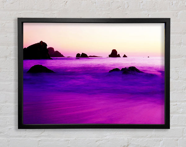 Purple Mist Of The Ocean Framed Print