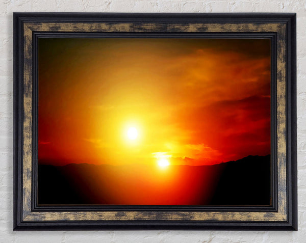 Blazing Sun Duo Framed Print