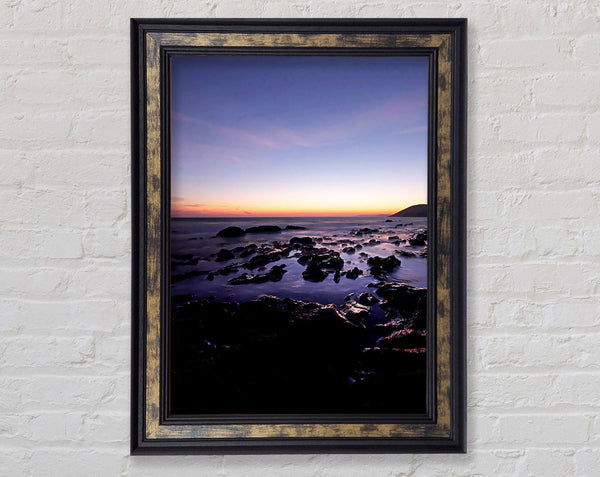 Ocean Rocks At First Light Framed Print