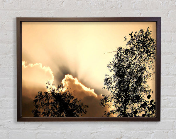 Heavens Sunrays Framed Print