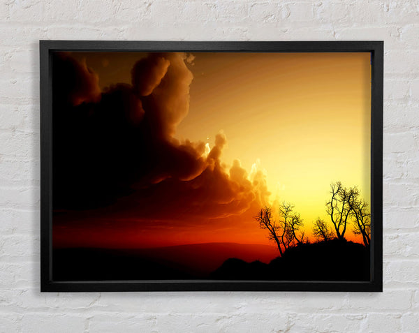 Stunning Sun Clouds Framed Print