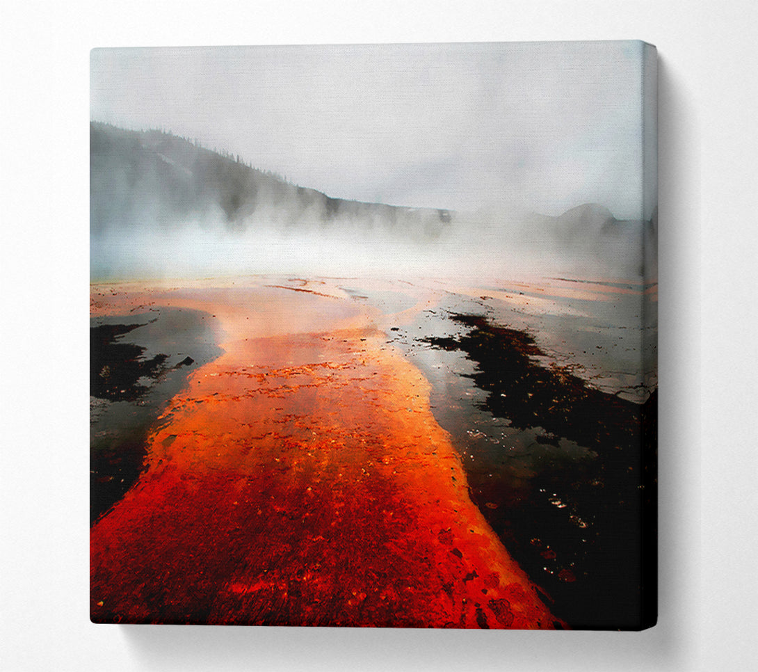  A Canvas Print of Red Lava Mist Canvas Art