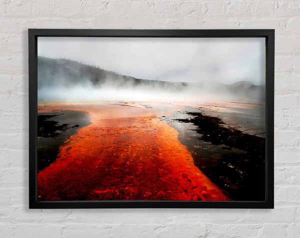 Red Lava Mist Framed Print