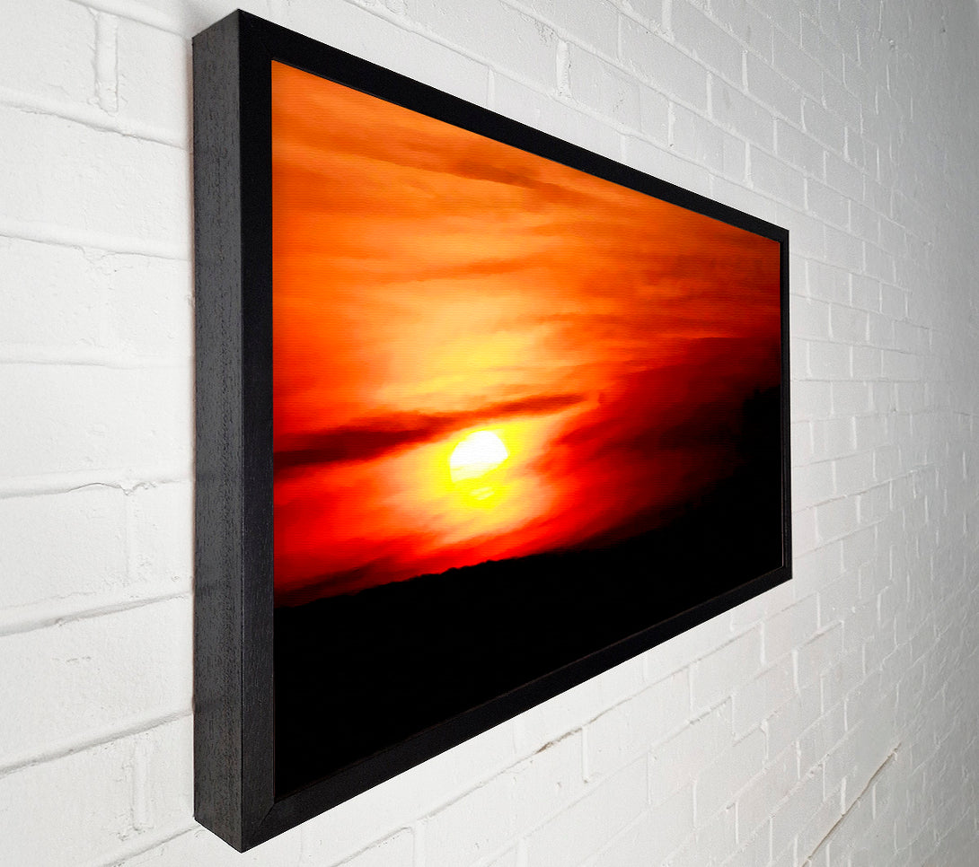  A Canvas Print of Sun Through The Red Clouds Canvas Print
