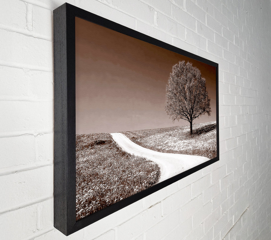  A Canvas Print of Summers Day Sepia Tone Canvas Wall Art