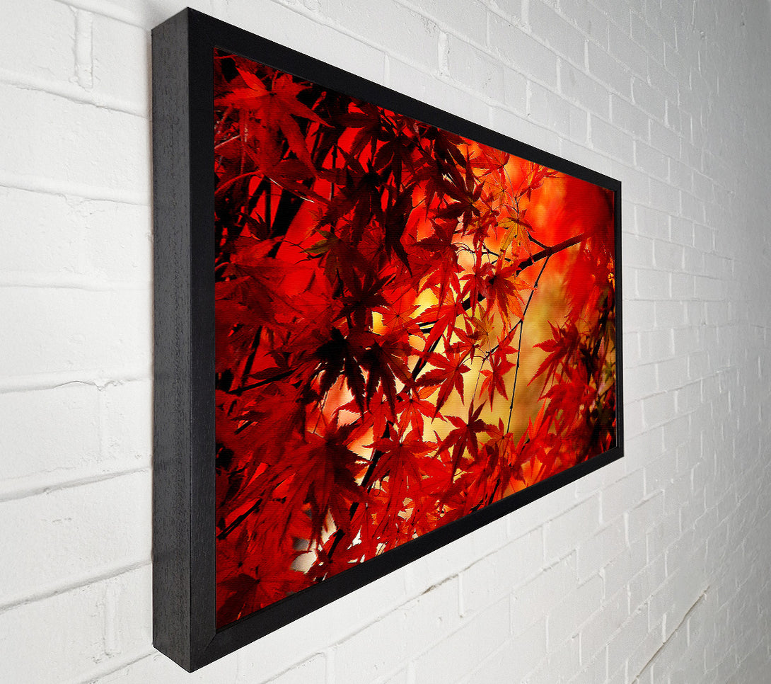  A Canvas Print of Red Leaves In Winter Canvas Art