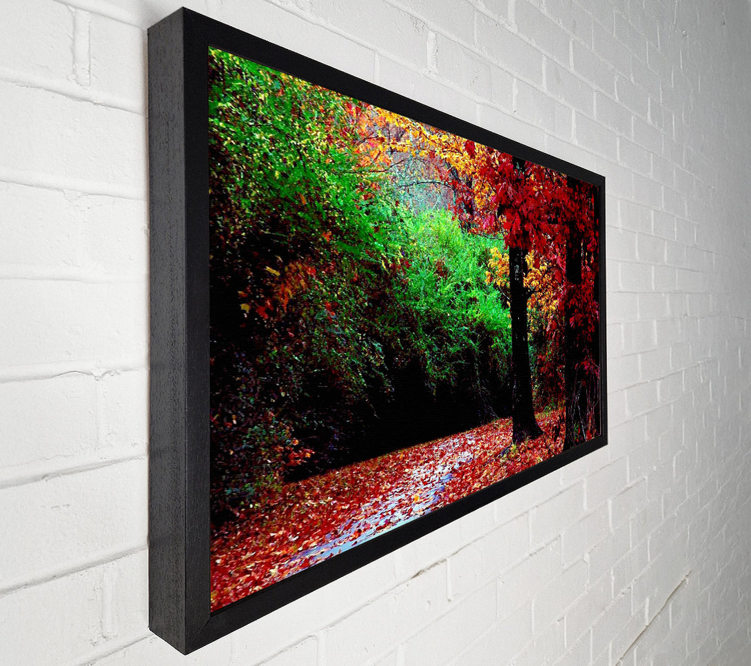  A Canvas Print of The Autumn Red Road Canvas Print