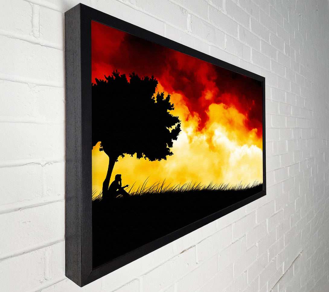  A Canvas Print of Fire Sky Red Canvas Wall Art