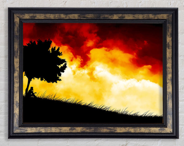 Fire Sky Red Framed Print