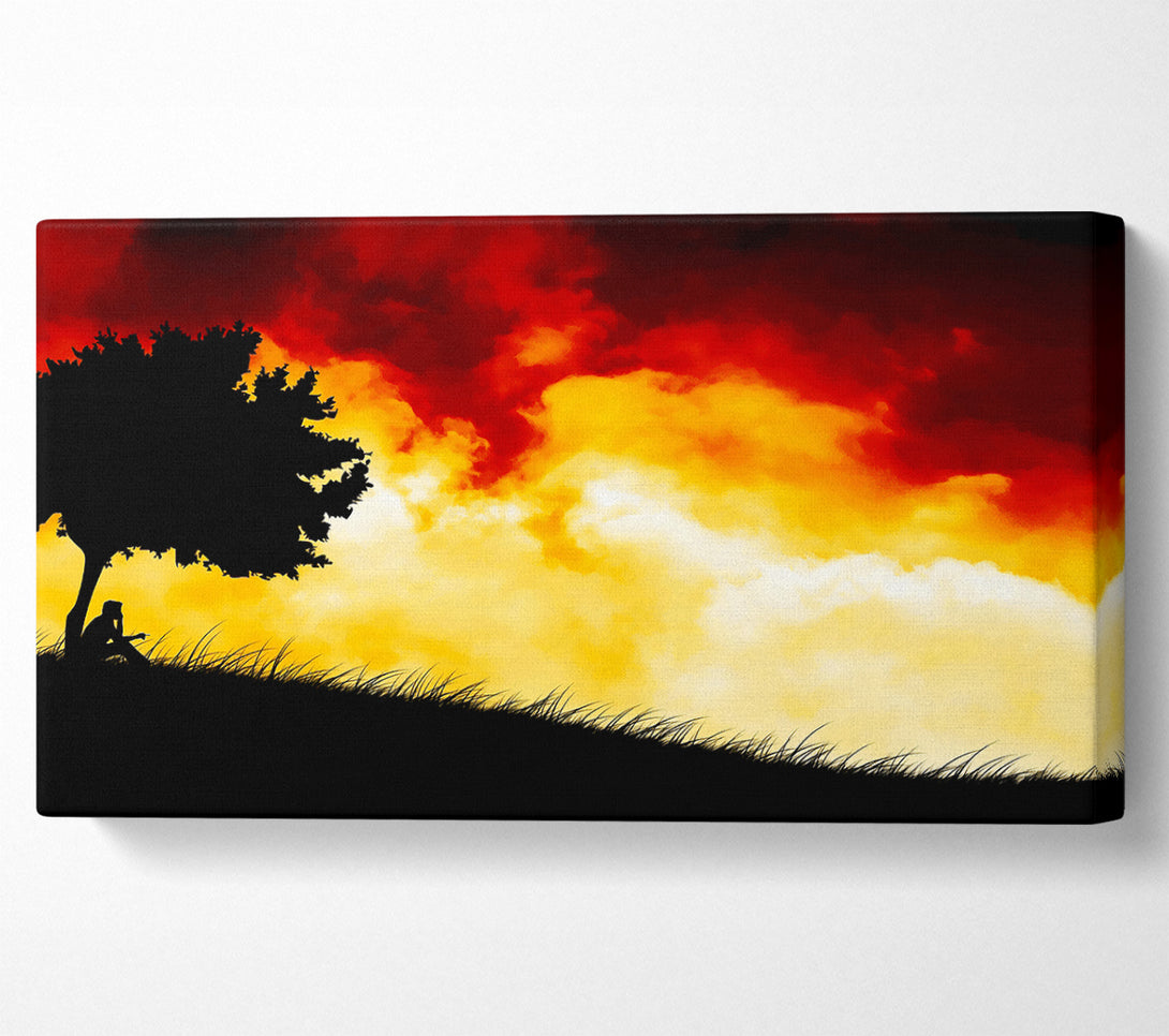  A Canvas Print of Fire Sky Red Canvas Wall Art