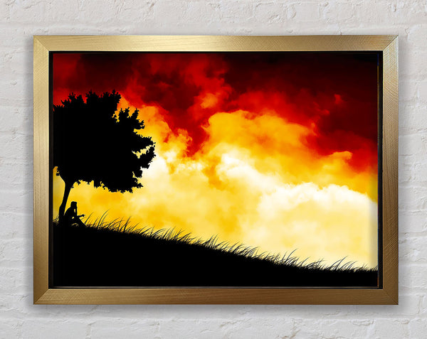 Fire Sky Red Framed Print