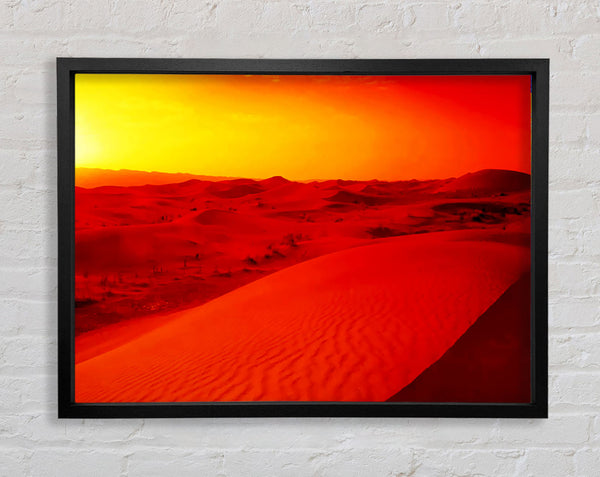 Stunning Orange Sun Blaze Ocean Framed Print