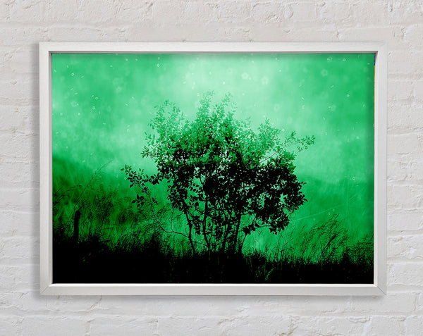 Emerald Tree Framed Print