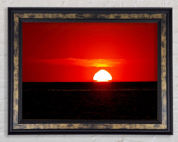 Red Ocean Glory Framed Print