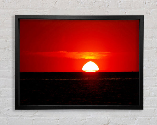 Red Ocean Glory Framed Print
